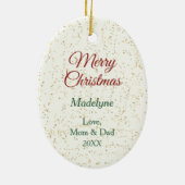 ジンジャーキッテンギフトボックス喜びへ世界の休日 セラミックオーナメント (裏面)