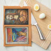 ジンジャーキャッツ・イン・アート キッチンタオル (四つ折り)