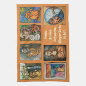 ジンジャーキャッツ・イン・アート キッチンタオル (縦)