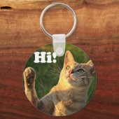 ジンジャーキャットことわざこんにちは! キーホルダー (正面)