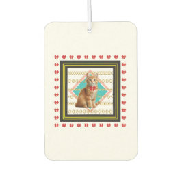 ジンジャーキャットとゴールデンチェーン懸命プラスチックのコースター カーエアーフレッシュナー