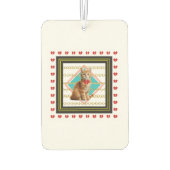 ジンジャーキャットとゴールデンチェーン懸命プラスチックのコースター カーエアーフレッシュナー (裏面)