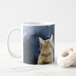 ジンジャーキャットと満月クラシックのマグカップ コーヒーマグカップ