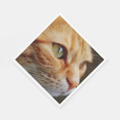 ジンジャーキャットの顔を決める スタンダードランチョンナプキン (角)