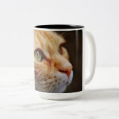 ジンジャーキャットの顔を決める ツートーンマグカップ (正面右)