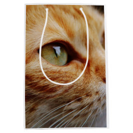 ジンジャーキャットの顔を決める ミディアムペーパーバッグ