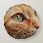 ジンジャーキャットの顔を決める ラウンドクッション (裏面)