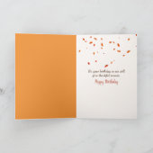 ジンジャーキャットインオータム誕生日 カード (内部)