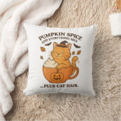 ジンジャーキャットウィッチ – かわいいハロウィンデザインとポンプ クッション (ブランケット)