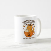 ジンジャーキャットウィッチ – かわいいハロウィンデザインとポンプ コーヒーマグカップ (正面右)