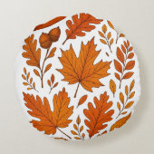 ジンジャーキャットウィッチ – かわいいハロウィンデザインとポンプ ラウンドクッション (裏面)