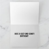 ジンジャーキャットキットスリープ誕生日グリーティングカード カード (内部)