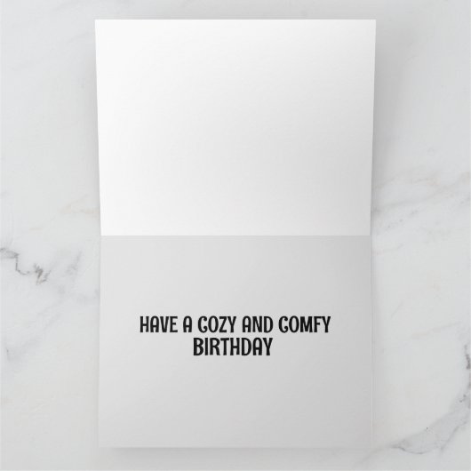 ジンジャーキャットキットスリープ誕生日グリーティングカード カード (内部)