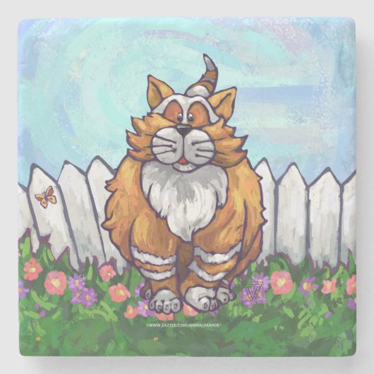 ジンジャーキャットギフト&アクセサリー ストーンコースター (正面)