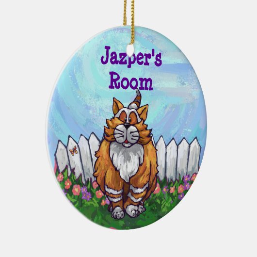ジンジャーキャットギフト&アクセサリー セラミックオーナメント (右)