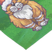 ジンジャーキャットクリスマスオングリーン ショートテーブルランナー (コーナー)