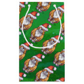 ジンジャーキャットクリスマスオングリーン スモールペーパーバッグ (裏面)