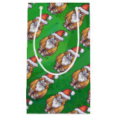 ジンジャーキャットクリスマスオングリーン スモールペーパーバッグ (正面)