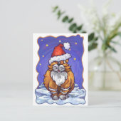 ジンジャーキャットクリスマス シーズンポストカード (スタンド正面)