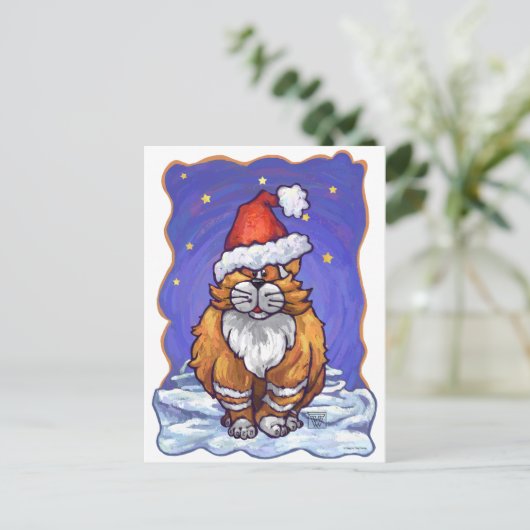 ジンジャーキャットクリスマス シーズンポストカード (スタンド正面)