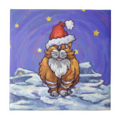 ジンジャーキャットクリスマス タイル (正面)