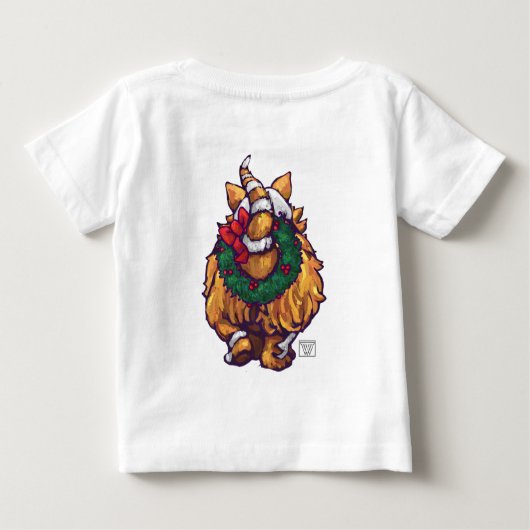 ジンジャーキャットクリスマス ベビーTシャツ (裏面)