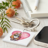 ジンジャーキャットバレンタインデー キーホルダー (正面右)
