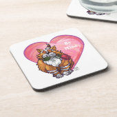 ジンジャーキャットバレンタインデー コースター (左側)