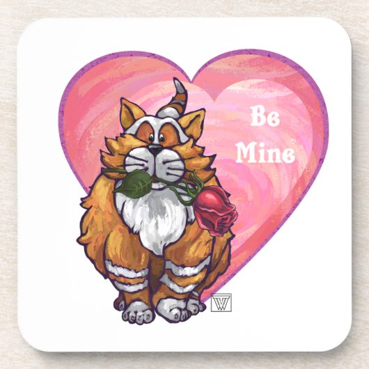 ジンジャーキャットバレンタインデー コースター (正面)