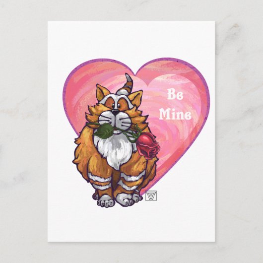 ジンジャーキャットバレンタインデー シーズンポストカード (正面)