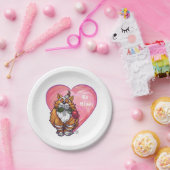ジンジャーキャットバレンタインデー ペーパープレート (パーティー)
