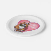 ジンジャーキャットバレンタインデー ペーパープレート (アングル)