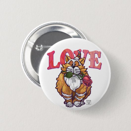 ジンジャーキャットバレンタインデー 缶バッジ (正面&裏面)