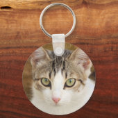 ジンジャーキャットブラウンアイズグリーンメタル キーホルダー (裏面)