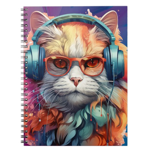 ジンジャーキャットヘッドフォン ノートブック (正面)