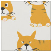 ジンジャーキャットポーズ ファブリック (クローズアップ)