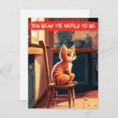 ジンジャーキャットラブカード「世界を意味する」 シーズンカード (正面/裏面)