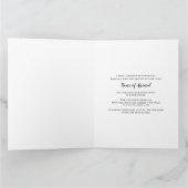 ジンジャーキャット顔フォトレッドキャンドル | パーソナライズ カード (内部)