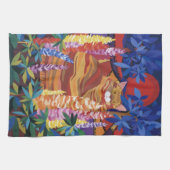 ジンジャーキャット・イン・ザ・ガーデン キッチンタオル (横)