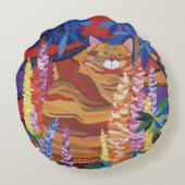 ジンジャーキャット・イン・ザ・ガーデン ラウンドクッション (裏面)