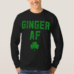 ジンジャーギフトおもしろいジンジャーAFレッドヘッドSt patricksD Tシャツ