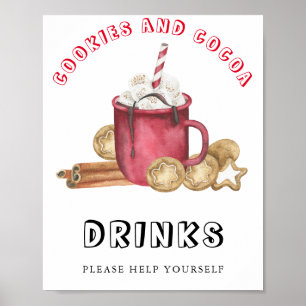 ジンジャークッキーとココア飲料 ポスター