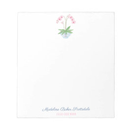 ジンジャークラシックジャー瓶プランターの中のレディースピンクオーキッド ノートパッド