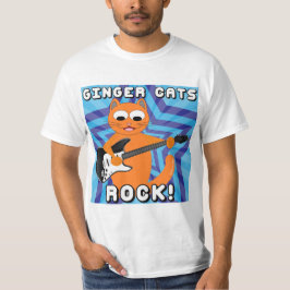 ジンジャークラブ!ギターに夢中の猫Tシャツ Tシャツ