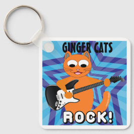 ジンジャークラブ 猫ちゃん ロック ギタリスト キーホルダー