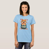 ジンジャークラブ 猫 レッドカラーの猫 Tシャツ (正面フル)