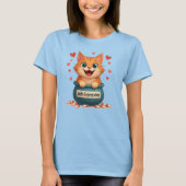 ジンジャークラブ 猫 レッドカラーの猫 Tシャツ (正面)