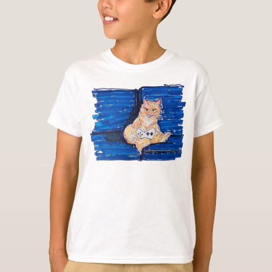ジンジャーゲーマー猫 Tシャツ (正面)