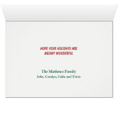 ジンジャーサンタクロース猫クリスマスカード (内部横(下))