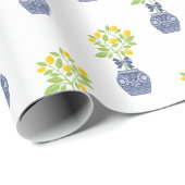 ジンジャージャーの瓶の中のチノイスリーレモンの木 ラッピングペーパー (ロールコーナー)